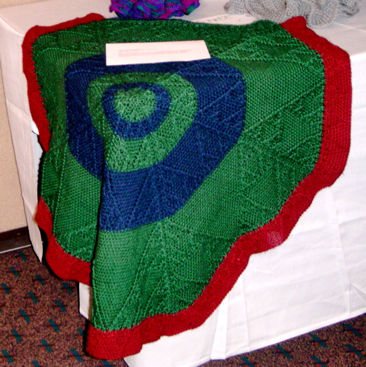 Jake Wildstrom's crocheted Sierpinski blanket