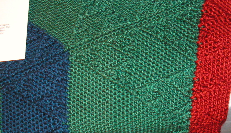 a closeup of the pattern in Jake Wildstrom's blanket