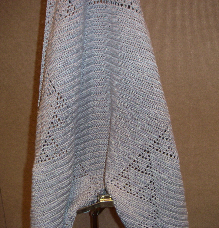 Susan Wildstrom's Sierpinski shawl on display