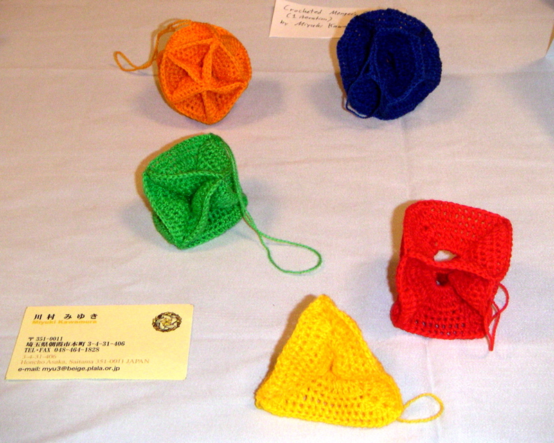 Miyuki Kawamura's crocheted skeletons of platonic solids