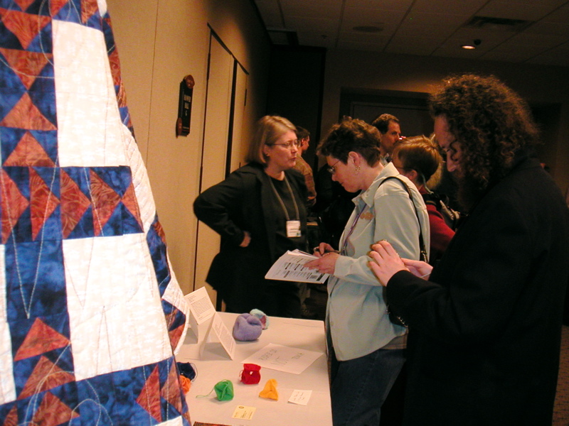 Amy's quilt on the left, Sharon P. in the middle, Jake W. on the right