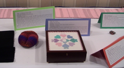 Emily Peters' Cross-cap Real Projective Plane (left) and Diane Herrmann's Star of Hearts (right)