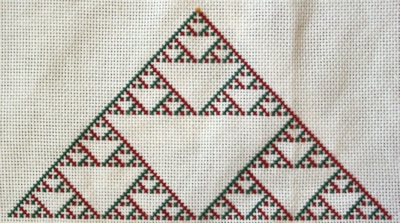 Ted Ashton's cross-stitched Sierpinski variant