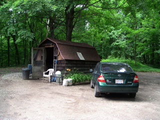 turn right to see the shed