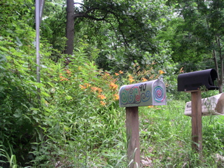 Mailbox seen from road