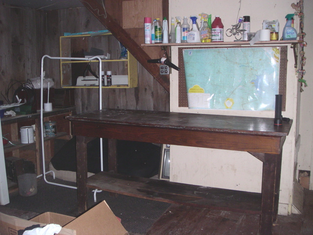 mudroom, table Bob made