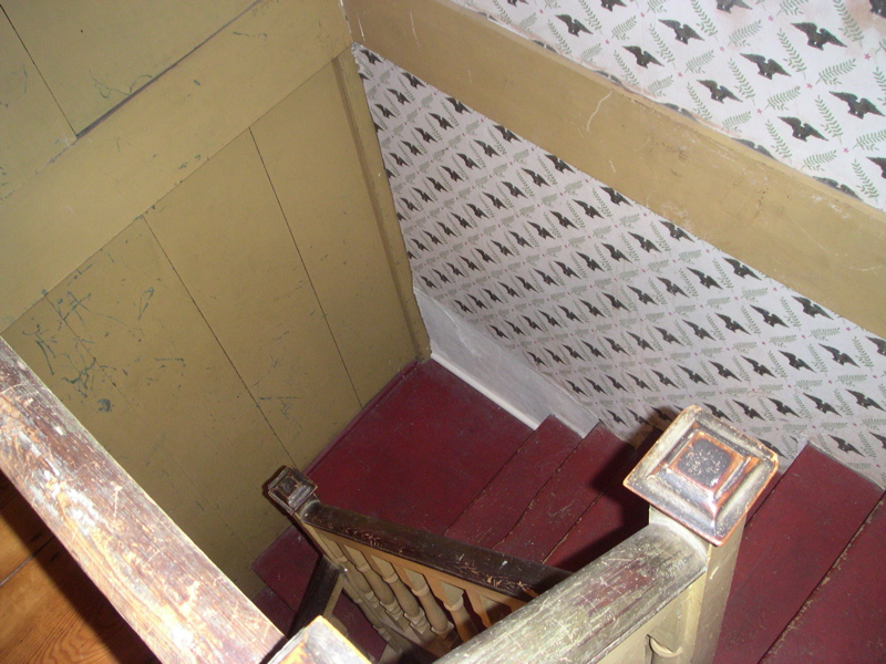 Looking down the stairs