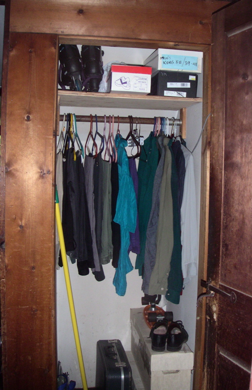 Tom's closet, which is just outside his room