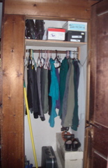 Tom's closet, which is just outside his room